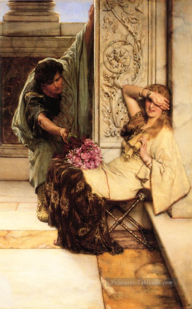 Shy romantique Sir Lawrence Alma Tadema Peintures à l'huile